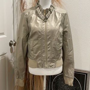 Therapy by Lane Crawford Gold Zippered Jacket